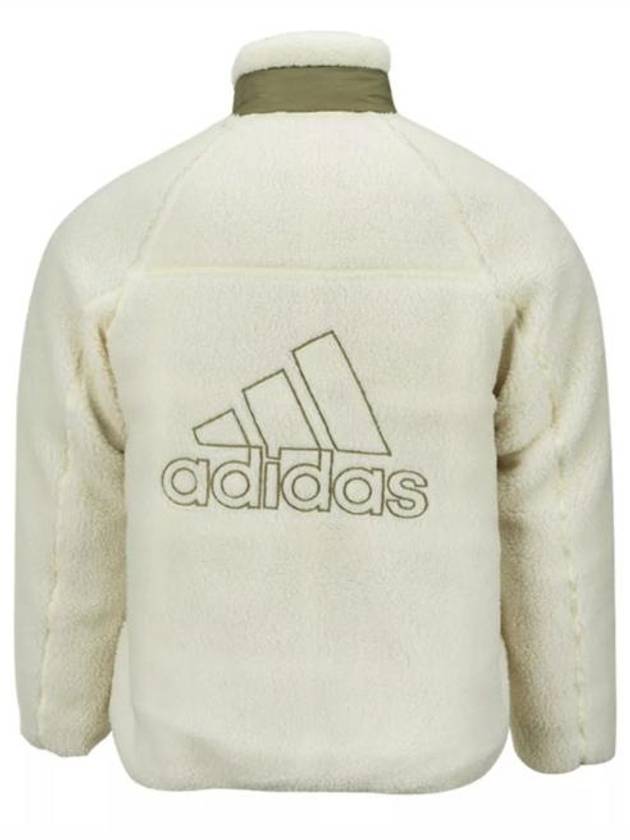 Reversible Sherpa Zip-Up Jacket Khaki - ADIDAS - BALAAN 3