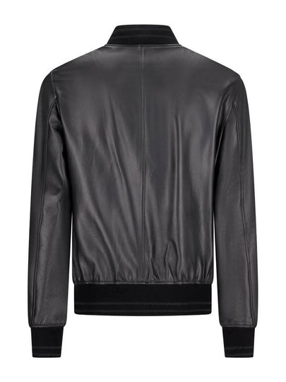 BLACK LEATHER JACKET - TAGLIATORE - BALAAN 2