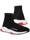 Men's Speedrunner High Top Sneakers Black Red - BALENCIAGA - BALAAN 2