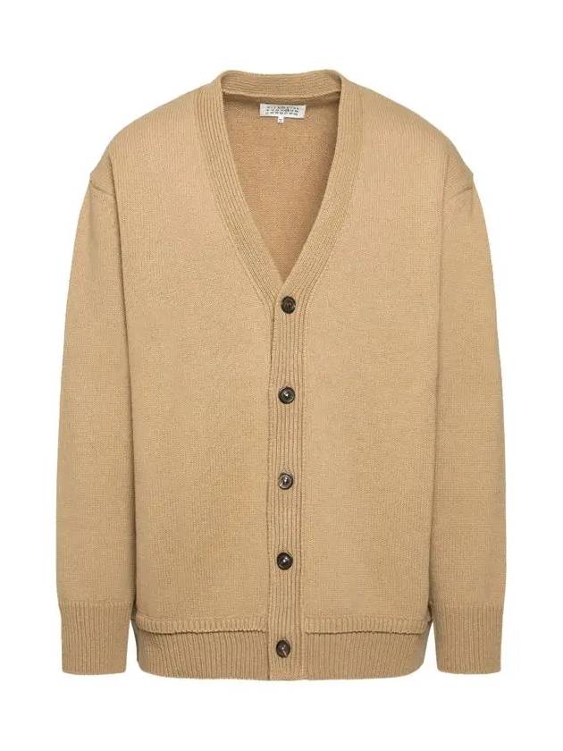 Elbow Patch Cardigan Beige - MAISON MARGIELA - BALAAN 3