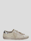 Superstar Leather Low Top Sneakers Silver Beige - GOLDEN GOOSE - BALAAN 1