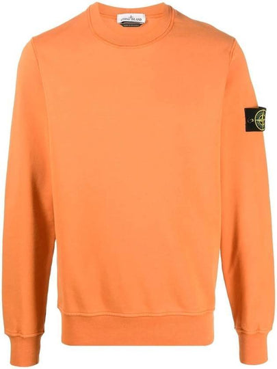 Wappen Patch Crew Neck Sweatshirt Orange - STONE ISLAND - BALAAN 2