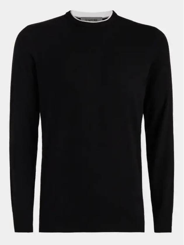 G FORE MERINO WOOL BLEND CREWNECK SWEATER GMS000002 ONYX Men s - G/FORE - BALAAN 1