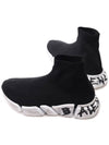 Men's Speed ??20 Graffiti Knit High Top Sneakers Black - BALENCIAGA - BALAAN 7