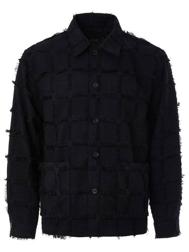 Square Fringe Trucker Jacket Black - IFELSE - BALAAN 1