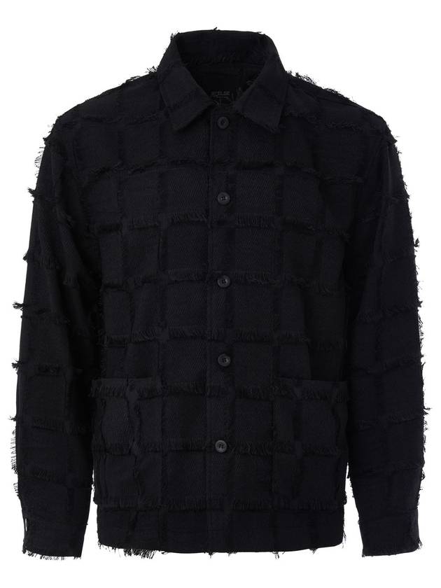 Square Fringe Trucker Jacket Black - IFELSE - BALAAN 2