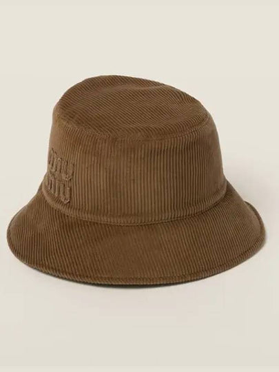 Velvet Bucket Hat Brown - MIU MIU - BALAAN 2