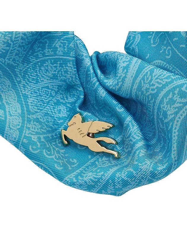 Paisley Pegasus Logo Scrunchy Blue - ETRO - BALAAN 6