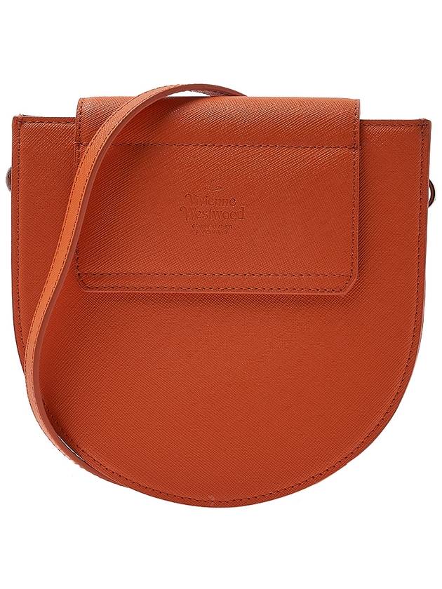 Half Moon Saddle Saffiano Leather Cross Bag Orange - VIVIENNE WESTWOOD - BALAAN 4