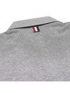 Lightweight Cotton Short Sleeve Polo Shirt Grey - THOM BROWNE - BALAAN 8