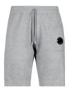 Light Fleece Regular Shorts Grey Melange - CP COMPANY - BALAAN 2