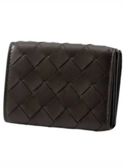 Intrecciato Continental Leather Half Wallet Grey - BOTTEGA VENETA - BALAAN 2