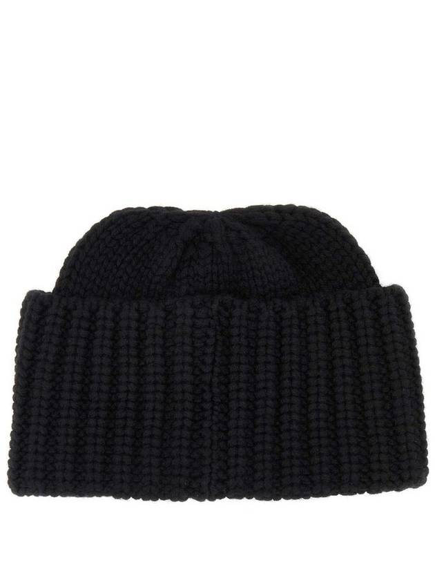 Cuff Cashmere Knit Beanie Black - SAINT LAURENT - BALAAN 4