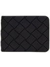 Intrecciato Rubber Half Wallet Black - BOTTEGA VENETA - BALAAN 3