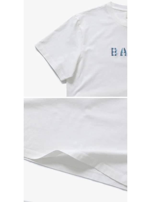 Logo Print Short Sleeve T-Shirt White - BALLY - BALAAN 4