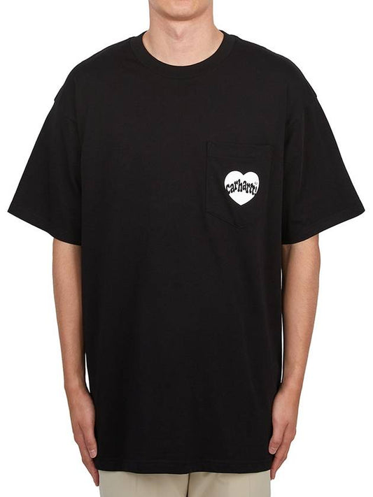 JF Carhartt WIP White Black Amour Pocket T shirt I0336750D2XX - CARHARTT WIP - BALAAN 2