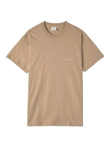 Micro wordmark short sleeve t shirt sand - MUSEUM OF PEACE & QUIET - BALAAN 1