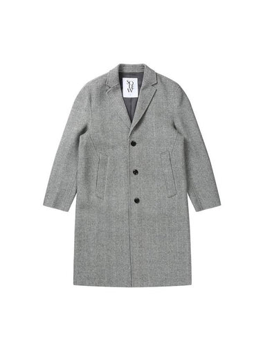 Premium Cashmere Blend Handmade Single Coat Grey - SOLEW - BALAAN 1