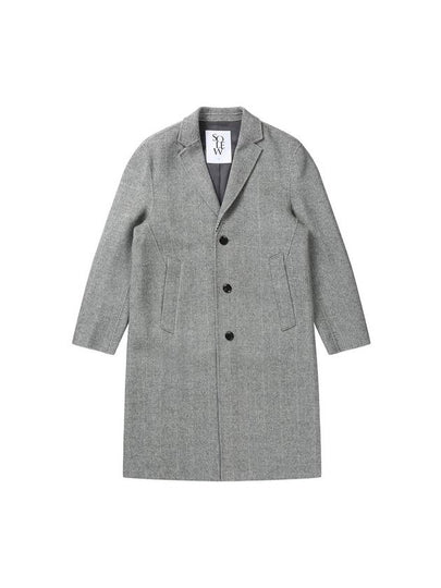 Premium Cashmere Blend Handmade Single Coat Grey - SOLEW - BALAAN 2