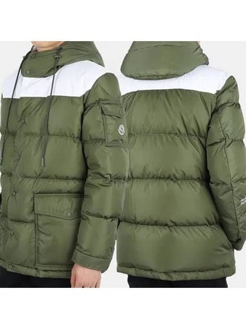 Men s JUNZO Down Padded Jacket Khaki 1A00106 539ZD 89A 1062924 - MONCLER - BALAAN 1