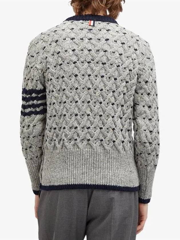 4 Bar Cable Knit Top Grey - THOM BROWNE - BALAAN 5