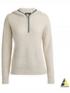 Women's Waffle Stitch Merino Wool Hoodie Quarter Zipper Sweater - G/FORE - BALAAN 2