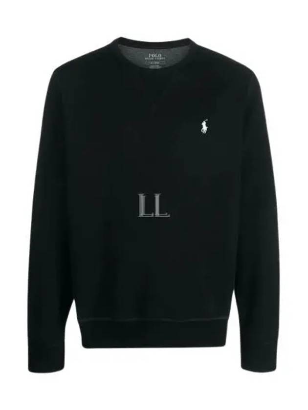 Embroidered Logo Basic Crew Neck Sweatshirt Black - POLO RALPH LAUREN - BALAAN 2