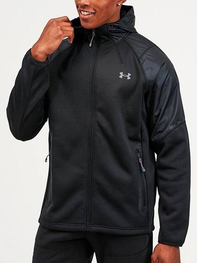 Essential Storm Sweat Zip Up Hoodie Black - UNDER ARMOUR - BALAAN 2