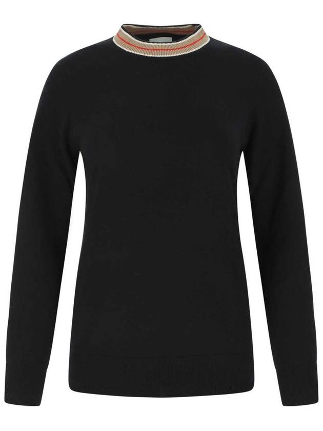 Cashmere Knit Top Black - BURBERRY - BALAAN 3