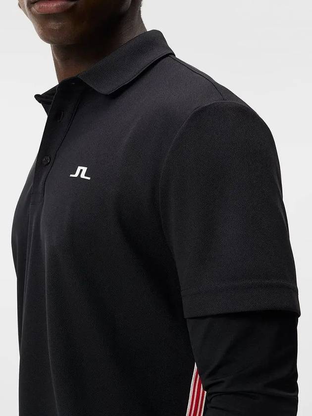 Liam Regular Fit Long Sleeve Polo Shirt Black - J.LINDEBERG - BALAAN 5