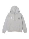 Men's Skull Embroidery Hoodie Grey - STOCKHOLM SYNDROME - BALAAN 2