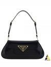 Triangle Logo Brushed Shoulder Bag Black - PRADA - BALAAN 2