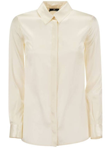 Straight silk satin shirt - ELISABETTA FRANCHI - BALAAN 1