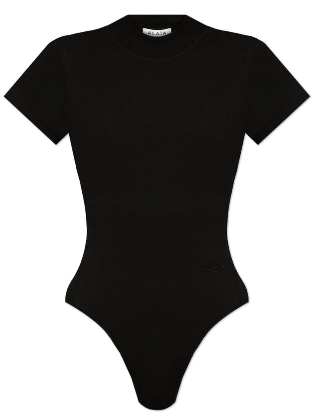 Alaïa Bodysuit With Logo, Women's, Black - ALAIA - BALAAN 1