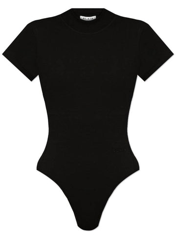 Alaïa Bodysuit With Logo, Women's, Black - ALAIA - BALAAN 1