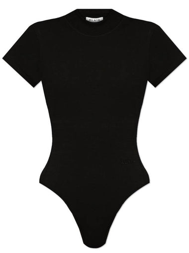 Alaïa Bodysuit With Logo, Women's, Black - ALAIA - BALAAN 1