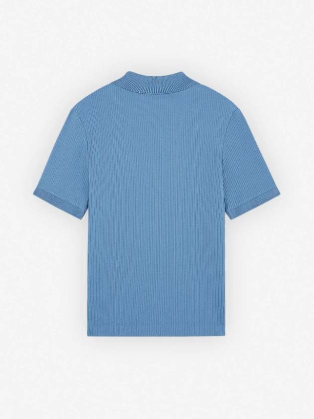 Baby Fox Polo Collar Tshirt Short Sleeve Tshirt Blue - MAISON KITSUNE - BALAAN 2