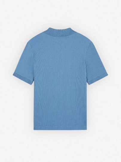 Baby Fox Polo Collar Tshirt Short Sleeve Tshirt Blue - MAISON KITSUNE - BALAAN 2