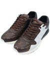 Men s Louis Vuitton 1A3N7R Monogram Canvas Runaway Sneakers 5 gt Gangbuk used luxury goods - LOUIS VUITTON - BALAAN 4