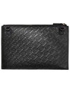 M Gram 4810 Logo Debossed Panel Leather Top Zipper Clutch Bag - MONTBLANC - BALAAN 2