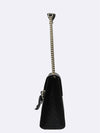 Gucci 449635 GG Logo Black Micro Cima Leather Horsebit Tassel Detail Emily Shoulder Bag - GUCCI - BALAAN 3