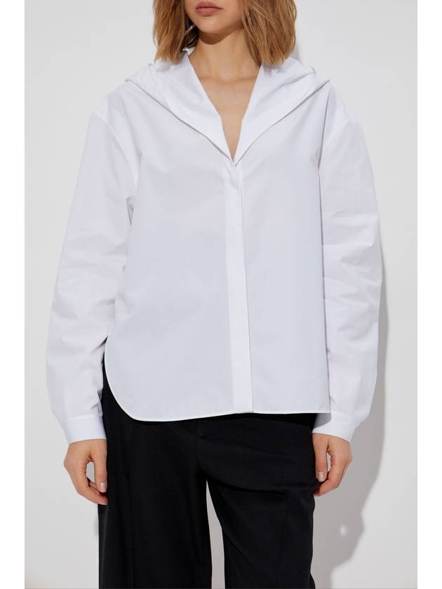 Alaïa Hooded Shirt, Women's, White - ALAIA - BALAAN 3