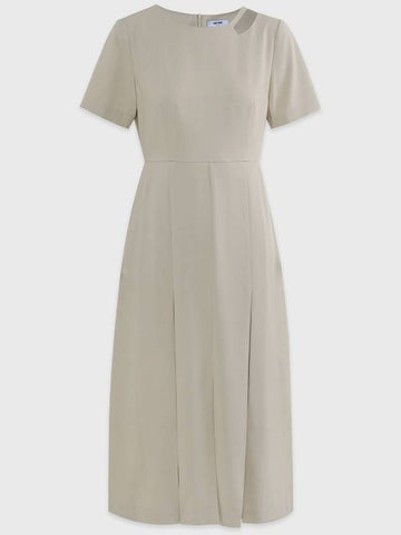 Sensuous Neck Point Slit Long Dress - MICANE - BALAAN 1