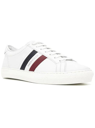 Three Stripes New Monaco White Sneakers 4M00300 01A9A 002 - MONCLER - BALAAN 1