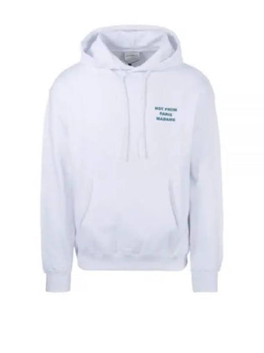 Drold Monsieur Slogan Hoodie White Green HO121 CO001 - DROLE DE MONSIEUR - BALAAN 1