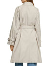 Titrench Water Repellent Double Breasted Button Trench Coat Beige - MAX MARA - BALAAN 5