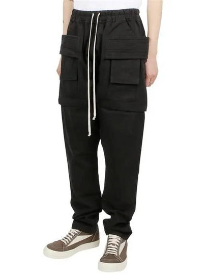 Creatch Cargo Desostring Cotton Straight Pants Black - RICK OWENS - BALAAN 2