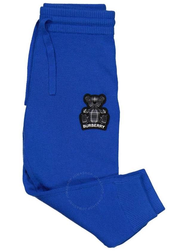 Burberry Boys Canvas Blue Otto Bear Patch Joggers, Size 2Y - BURBERRY - BALAAN 3