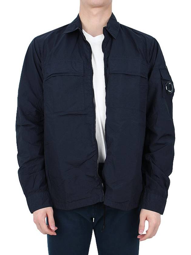 Taylon L Zip-up Long Sleeve Shirt Navy - CP COMPANY - BALAAN 4