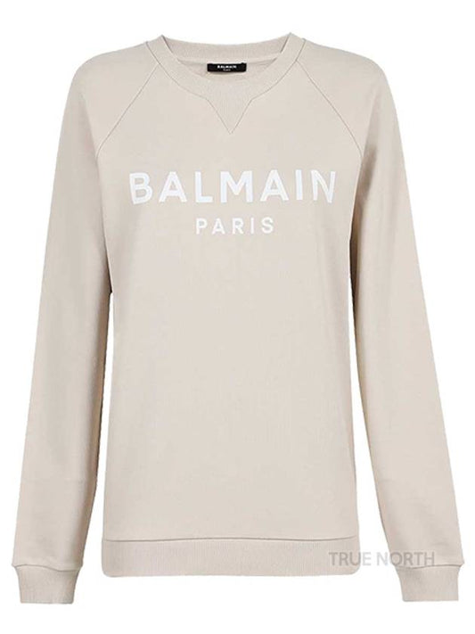 logo printed crewneck sweatshirt - BALMAIN - BALAAN.